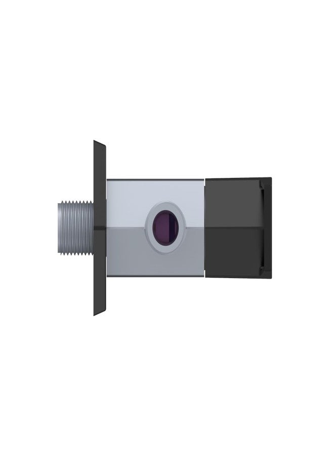 R. N. RN Angle Cock - Space-Saving Under Basin Wall Mount Valve for Bathroom Superior Plastic Taps (PTMT) RNG2009B01_Metallic Grey Black Dual | 15mm(1/2") Cartridge | 5 Year Warranty - Image 4